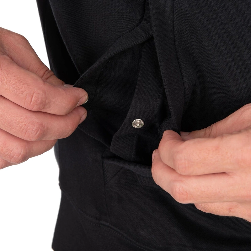 Fox Collection Zipped Hoody Black